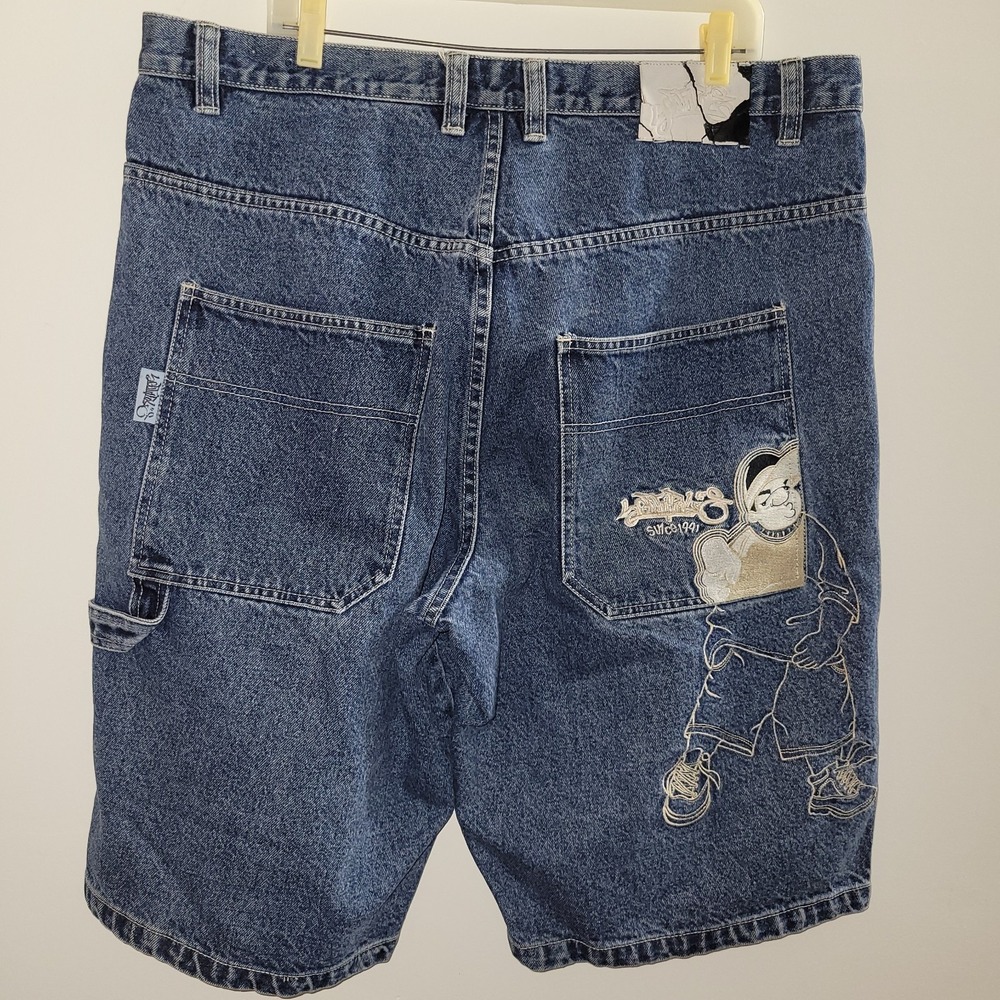 VTG Y2K Southpole Baggy Denim Shorts Jorts Carpenter Grunge Skater Men Size 38